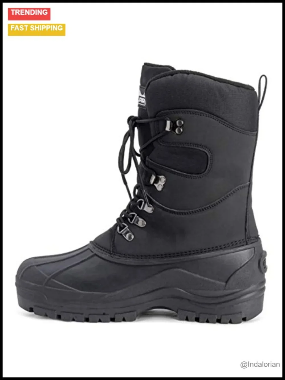 Men's Snow Hiking Waterproof Thermal Boots Lace Up Faux Fur Lined